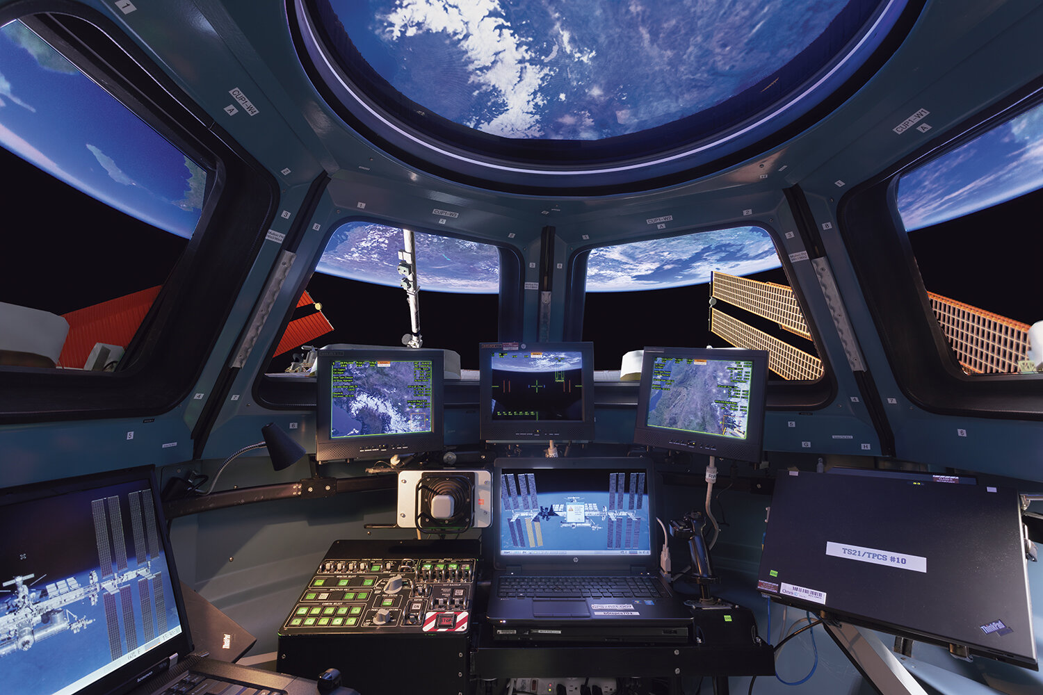 View of the Cupola with the Mobile Servicing System Robotic Workstation