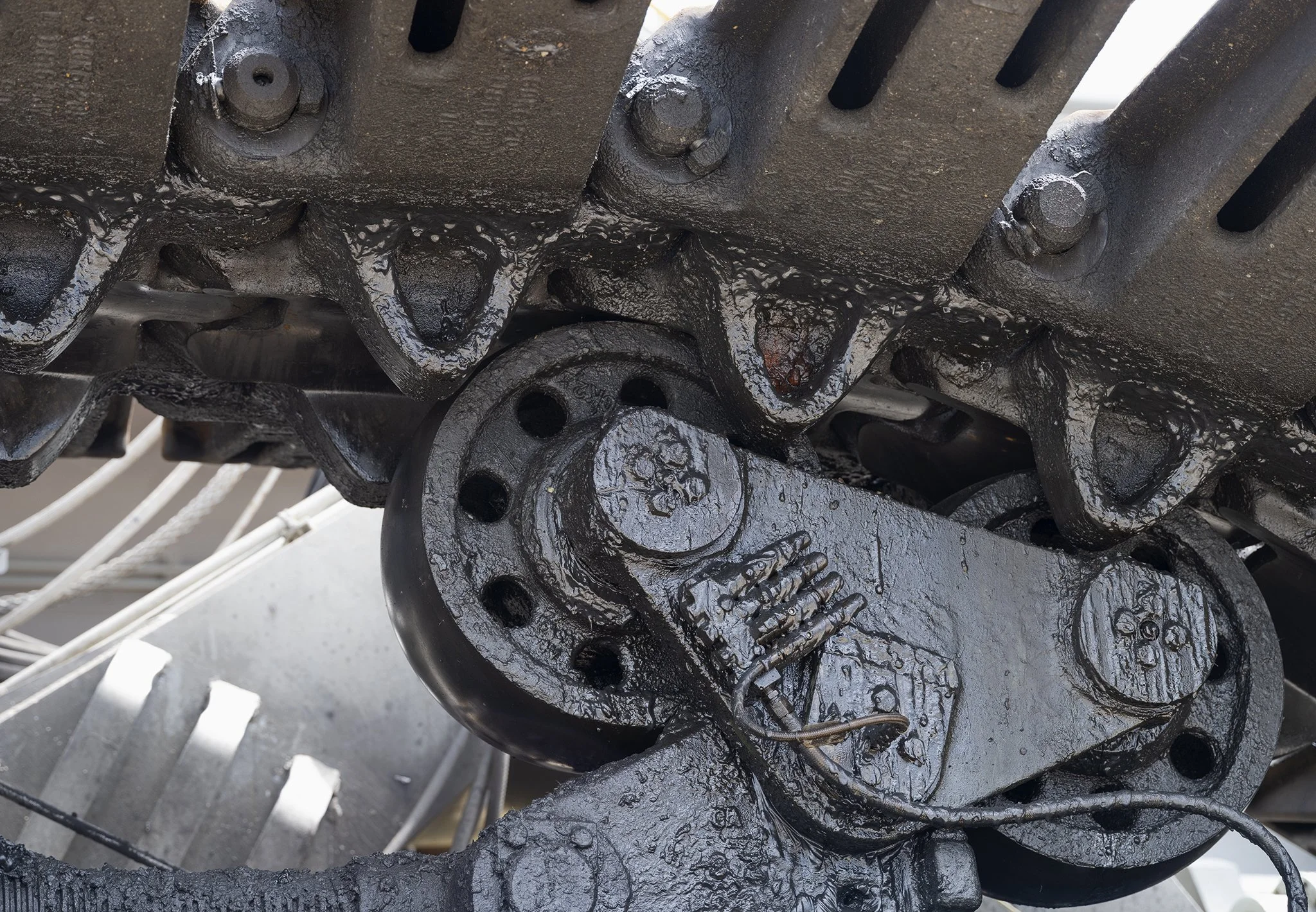 Detail of Wheeled Track Guides on the Crawler Transporter