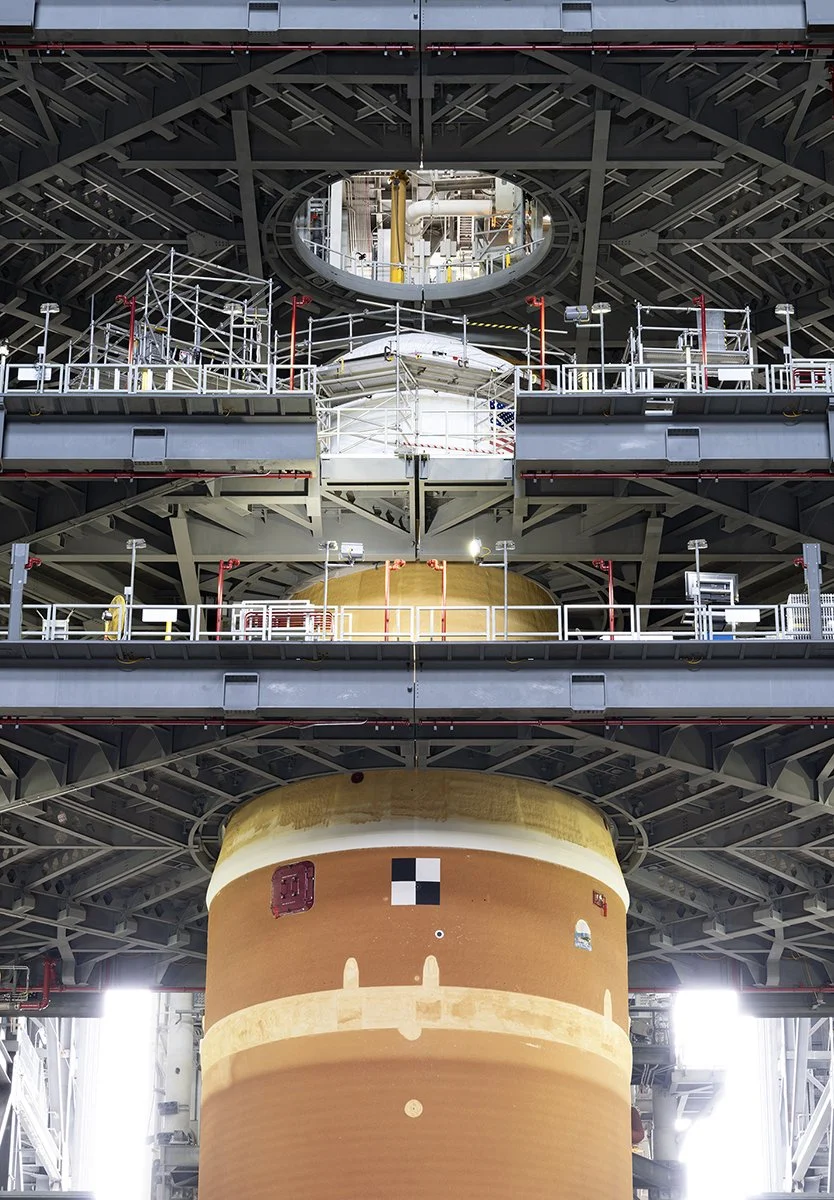 Artemis 2 Rocket with Launch Stage Adaptor and Orion Stage Adaptor