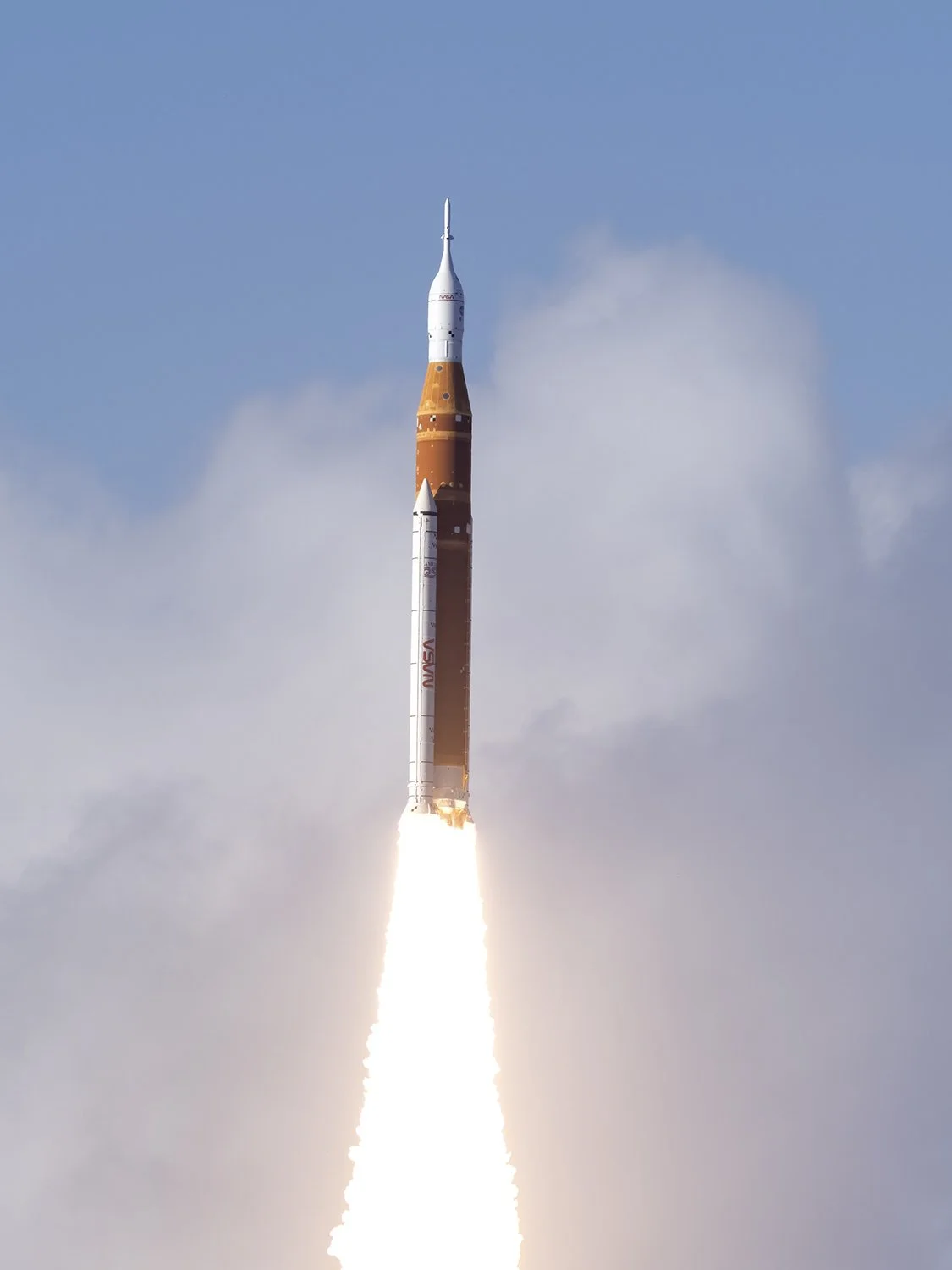 Artemis 2 launches from Complex 39 B at the Kennedy Space Center