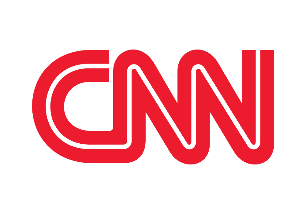 CNN logo in red on a black background.