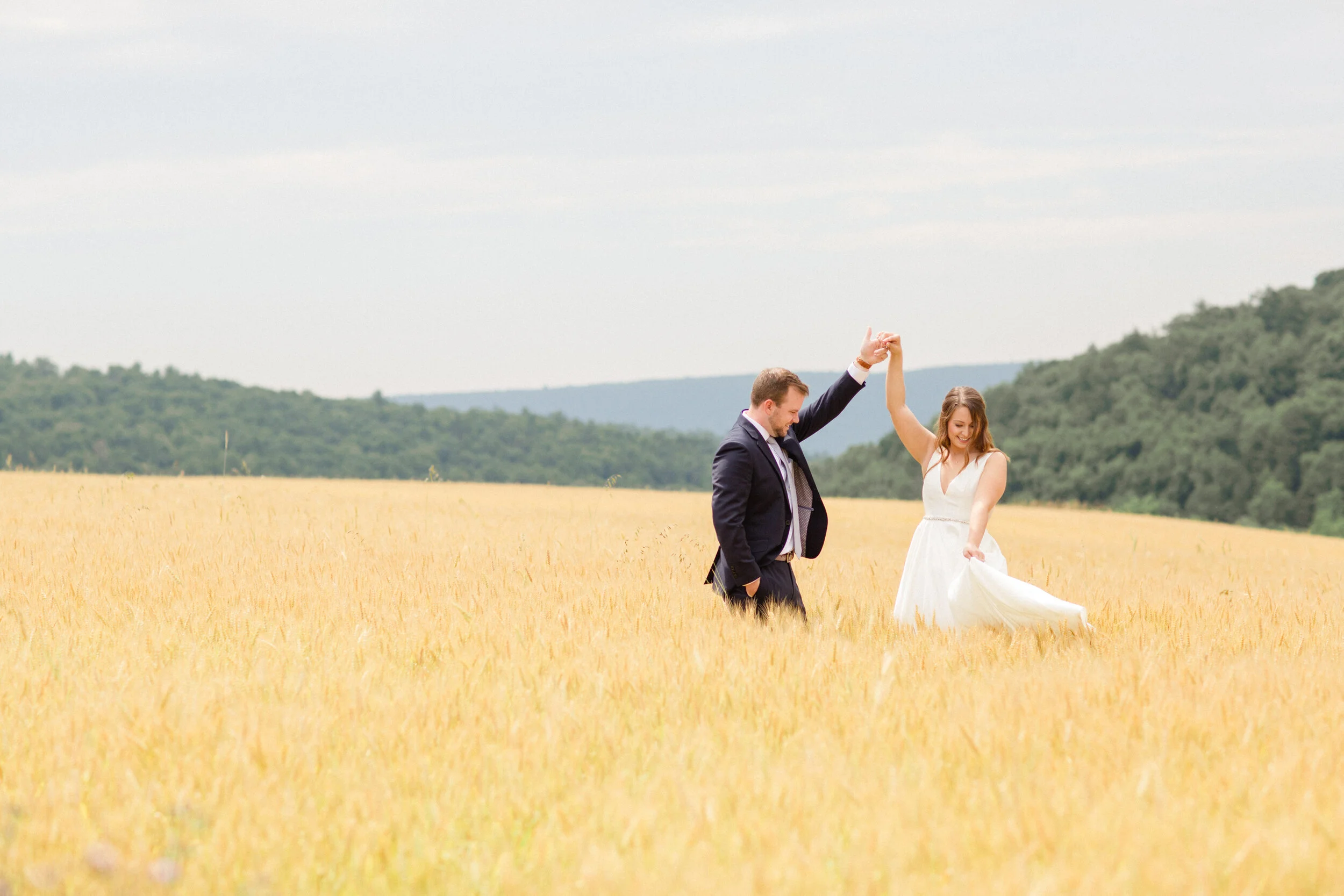 Katie + Drew | Kunkletown PA Summer Wedding Portraits