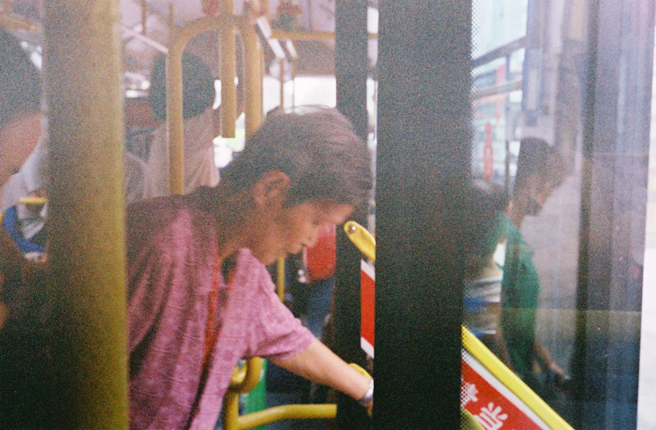 getting off the bus, xi'an, 2016.