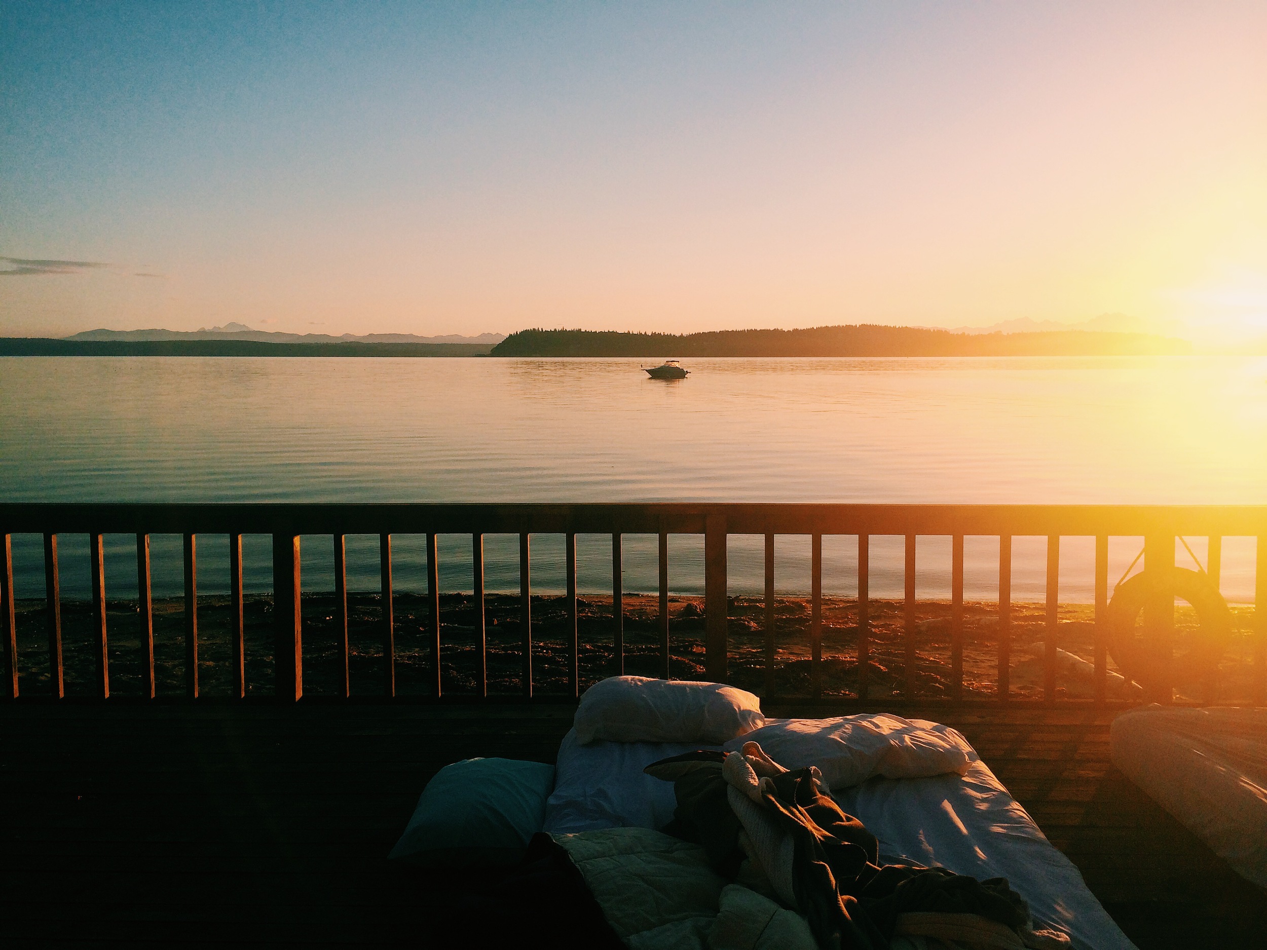 We slept under the stars and woke up to this view of the ocean. :)