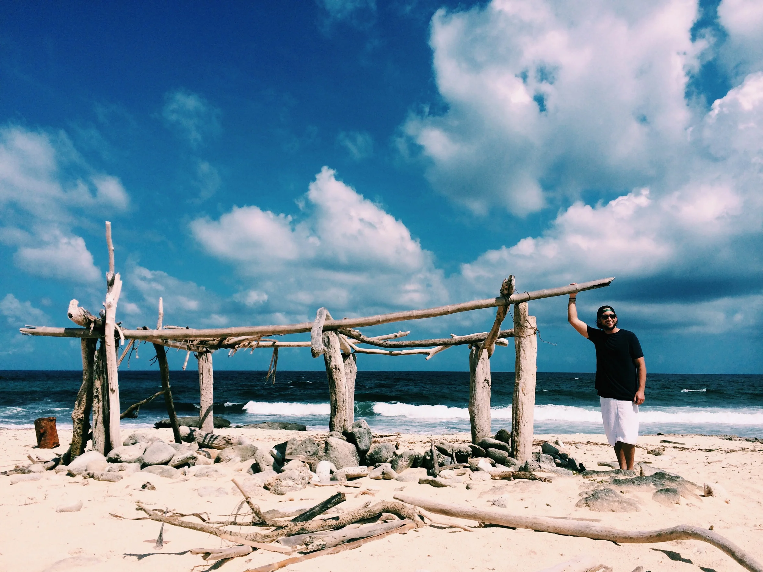 Hangin around the rocky side of the island.