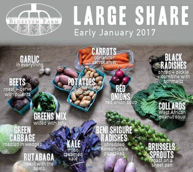 Winter Vegetable Shares: Early January