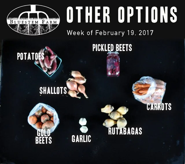 Winter Vegetable Shares: Late February