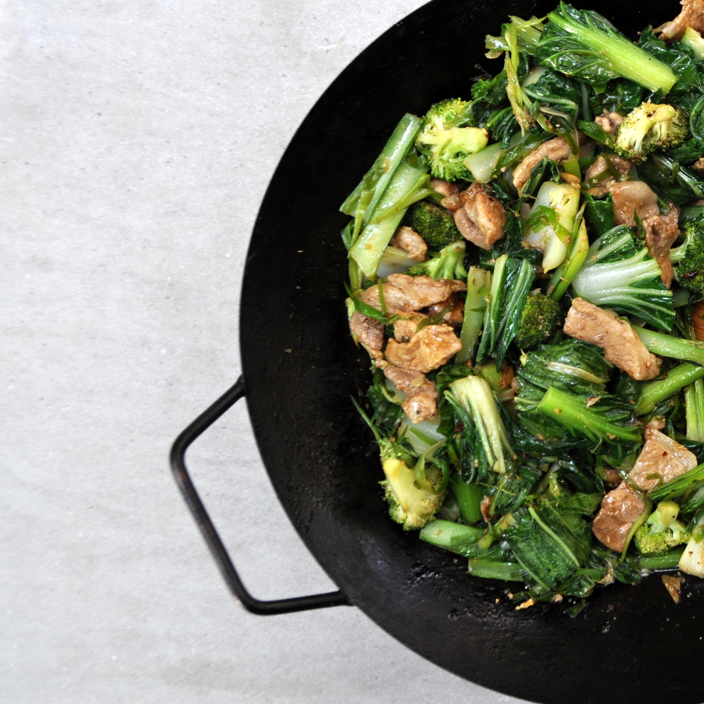 Ginger Pork Stir-Fry with Asian Greens