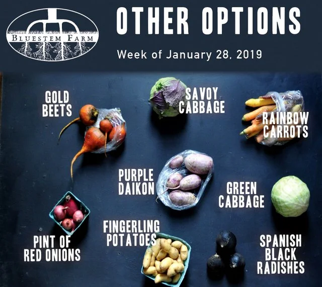 Winter Vegetable Shares: Late January