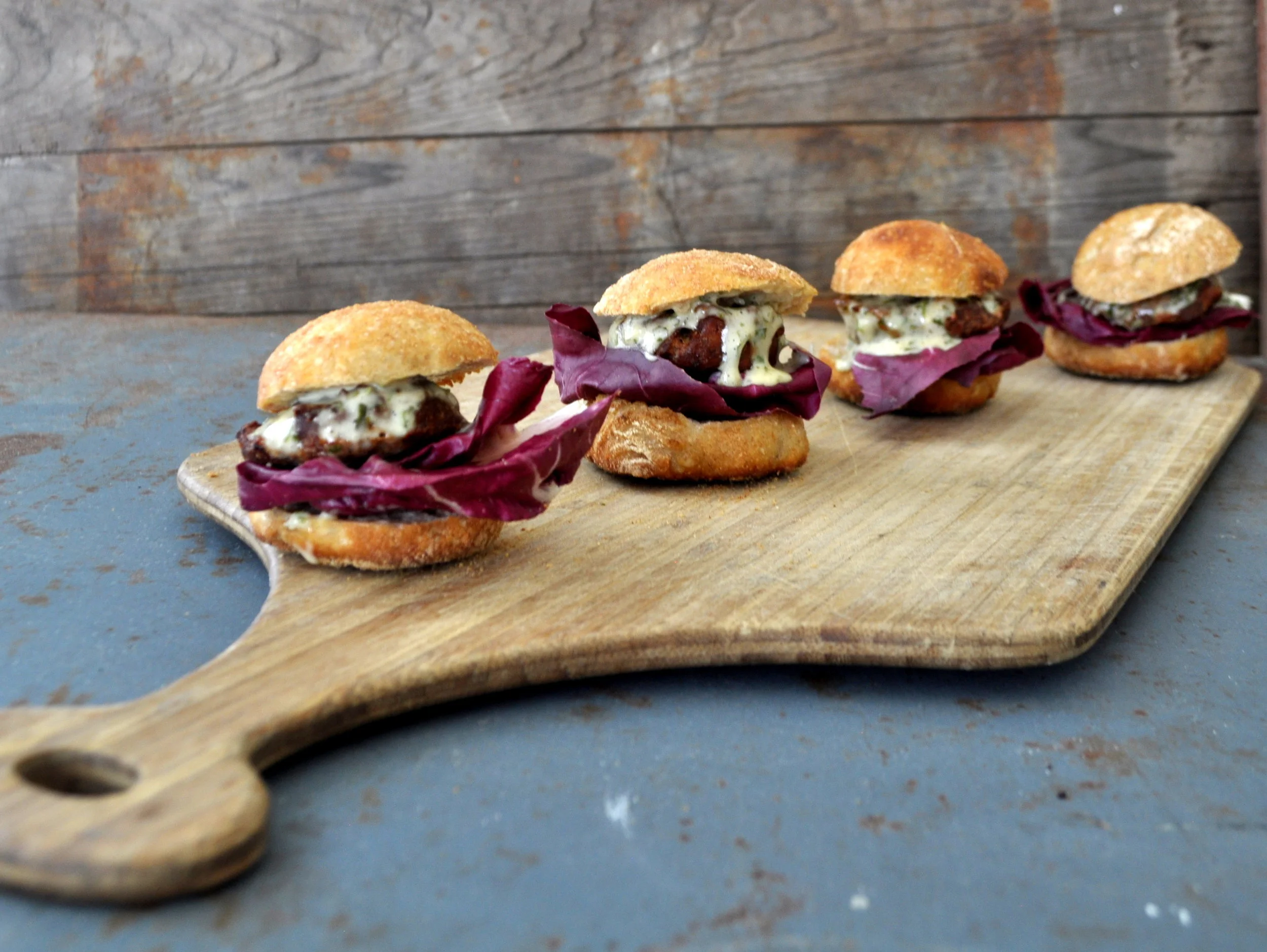 Chorizo Sliders with Sorrel Aioli