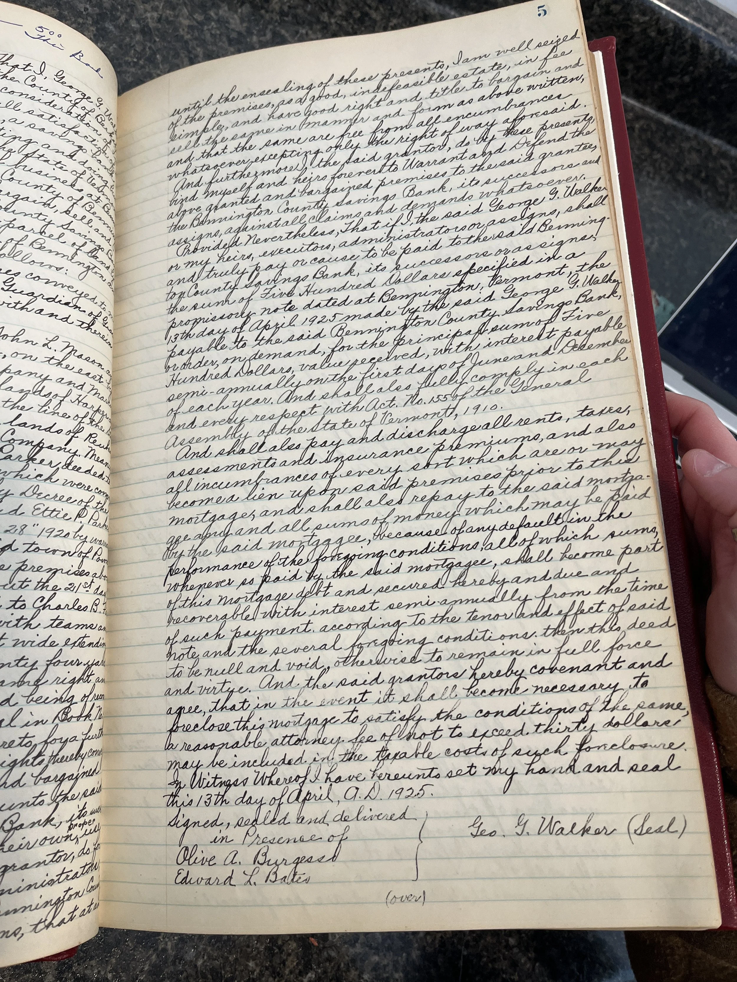 A page of a deed book