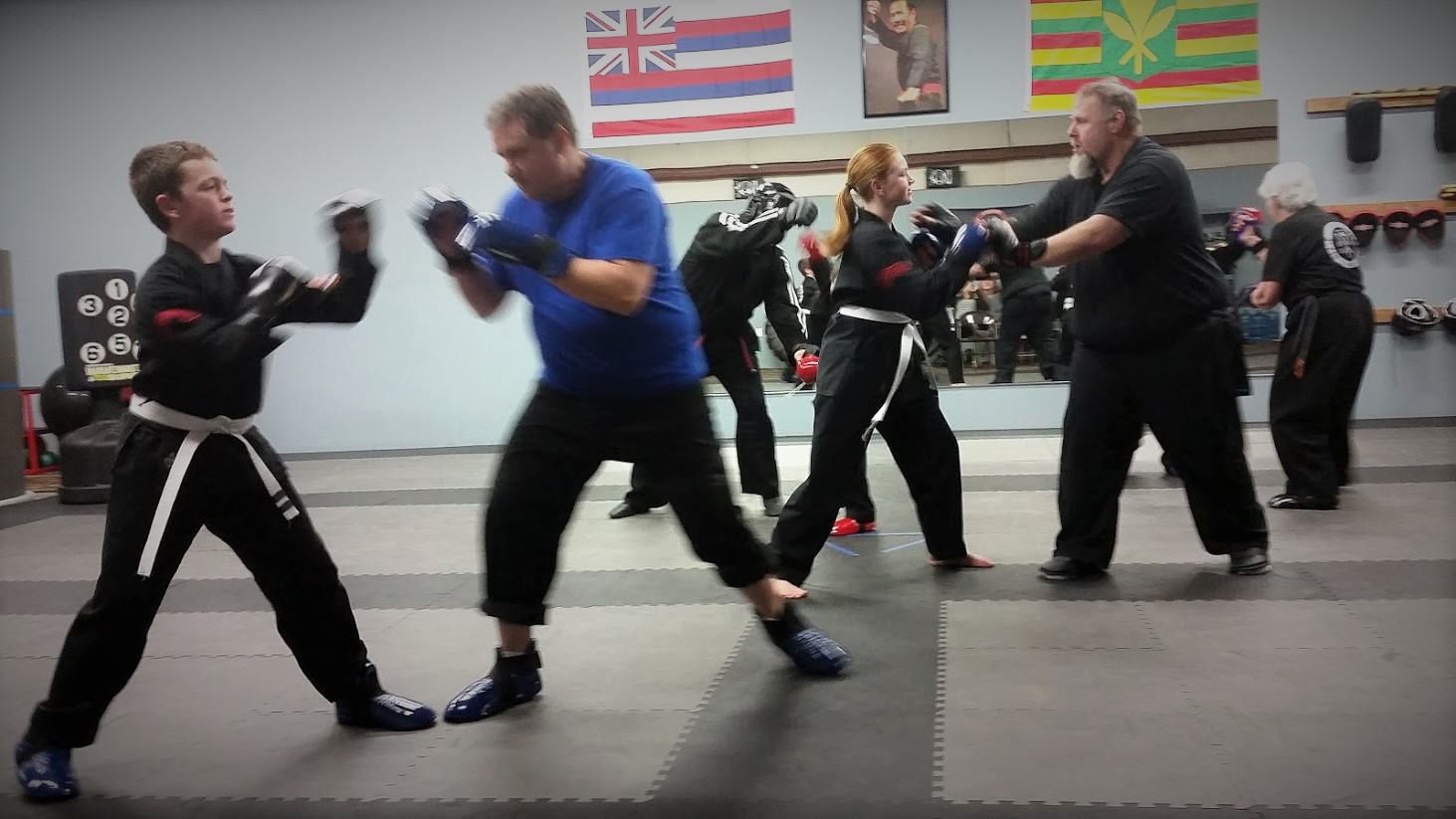Hood's Martial Arts Academy Sparring Session During Keiki (Kids) Belt Promotion