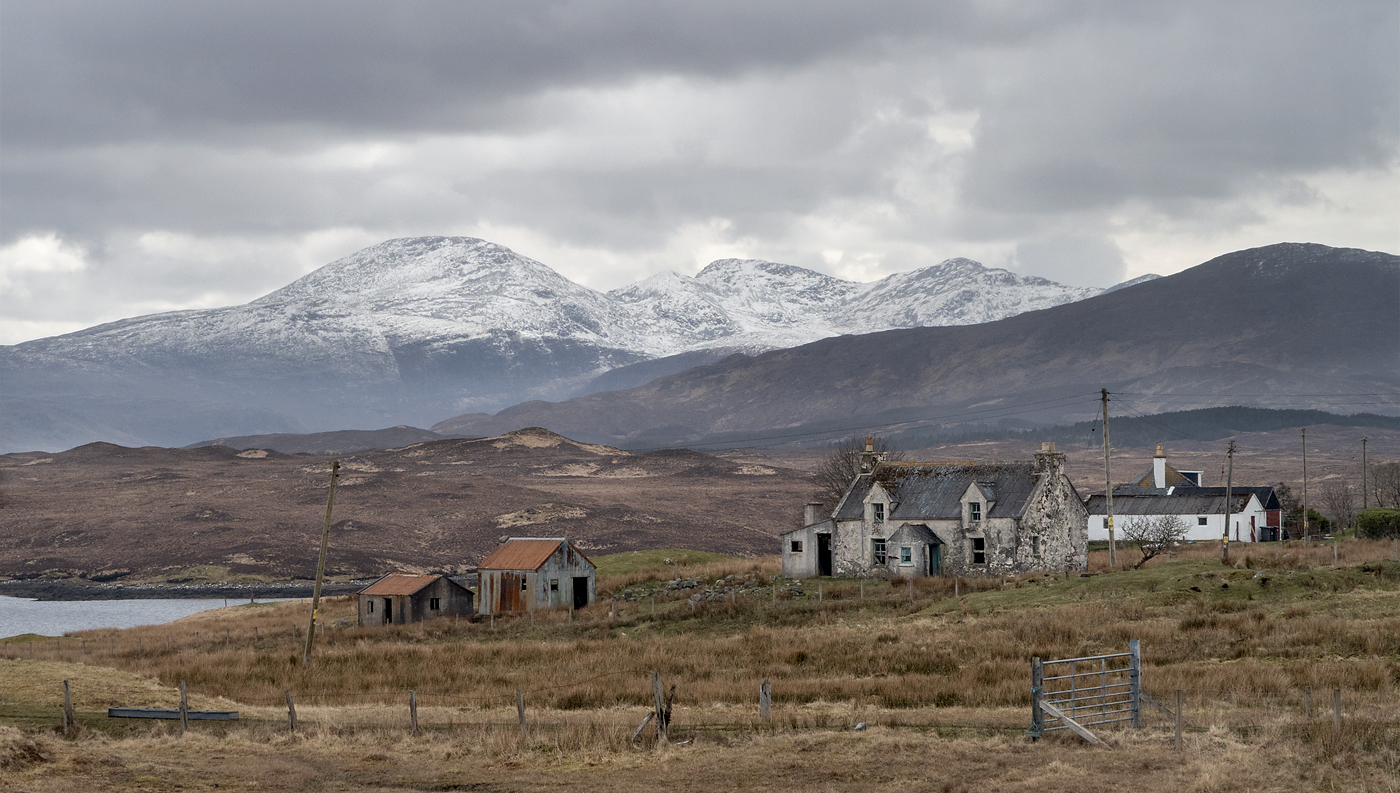 snowy mountains of North Harris