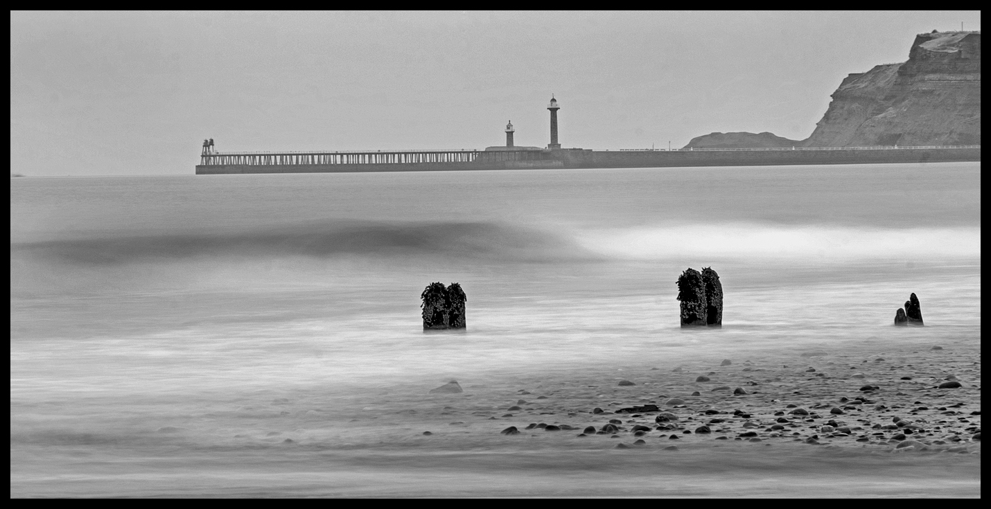 Whtiby Piers from Sandsend