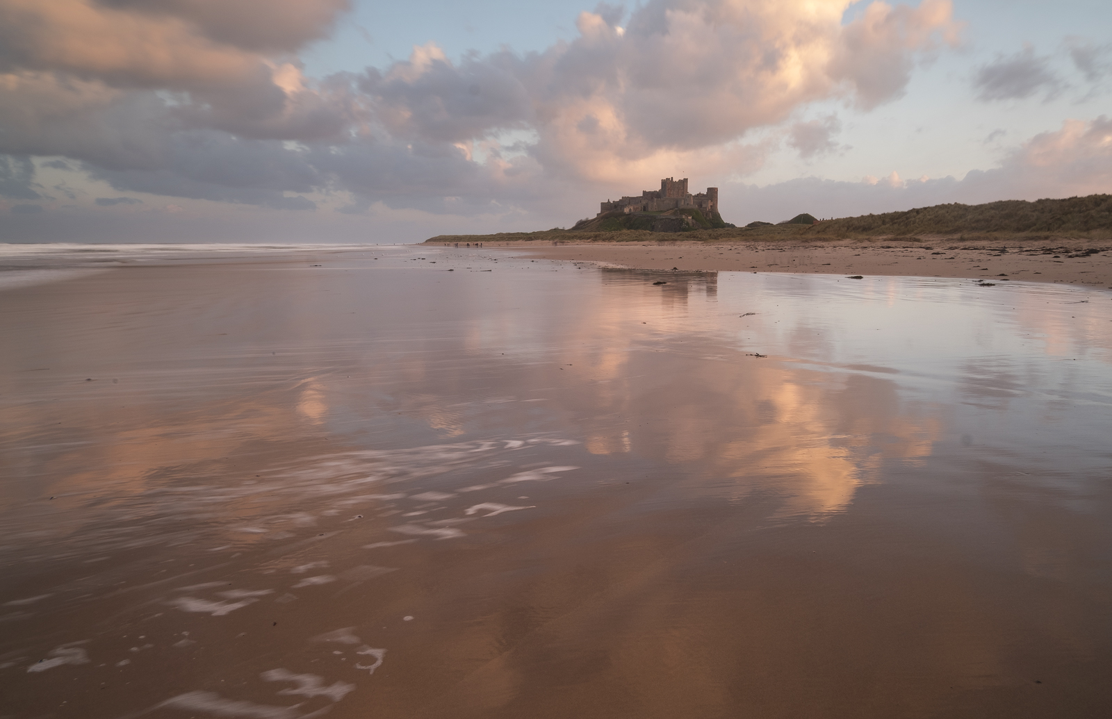 Bamburgh Castle reflections