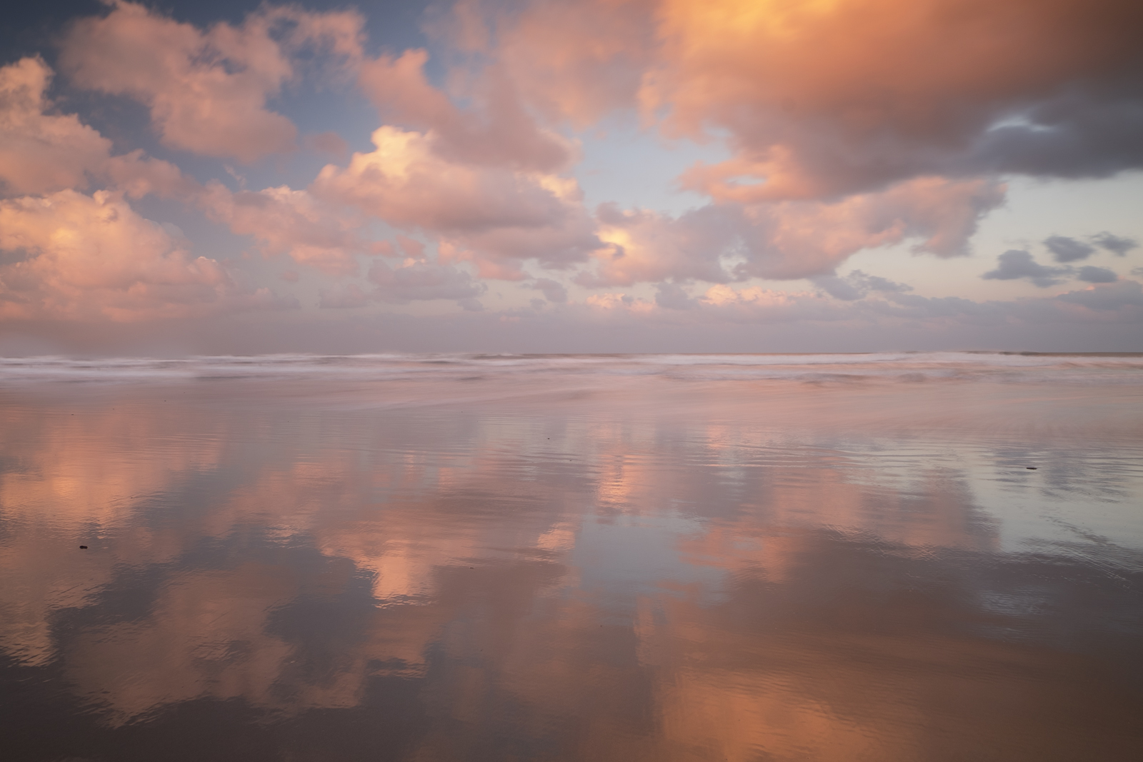 Bamburgh: beach reflections