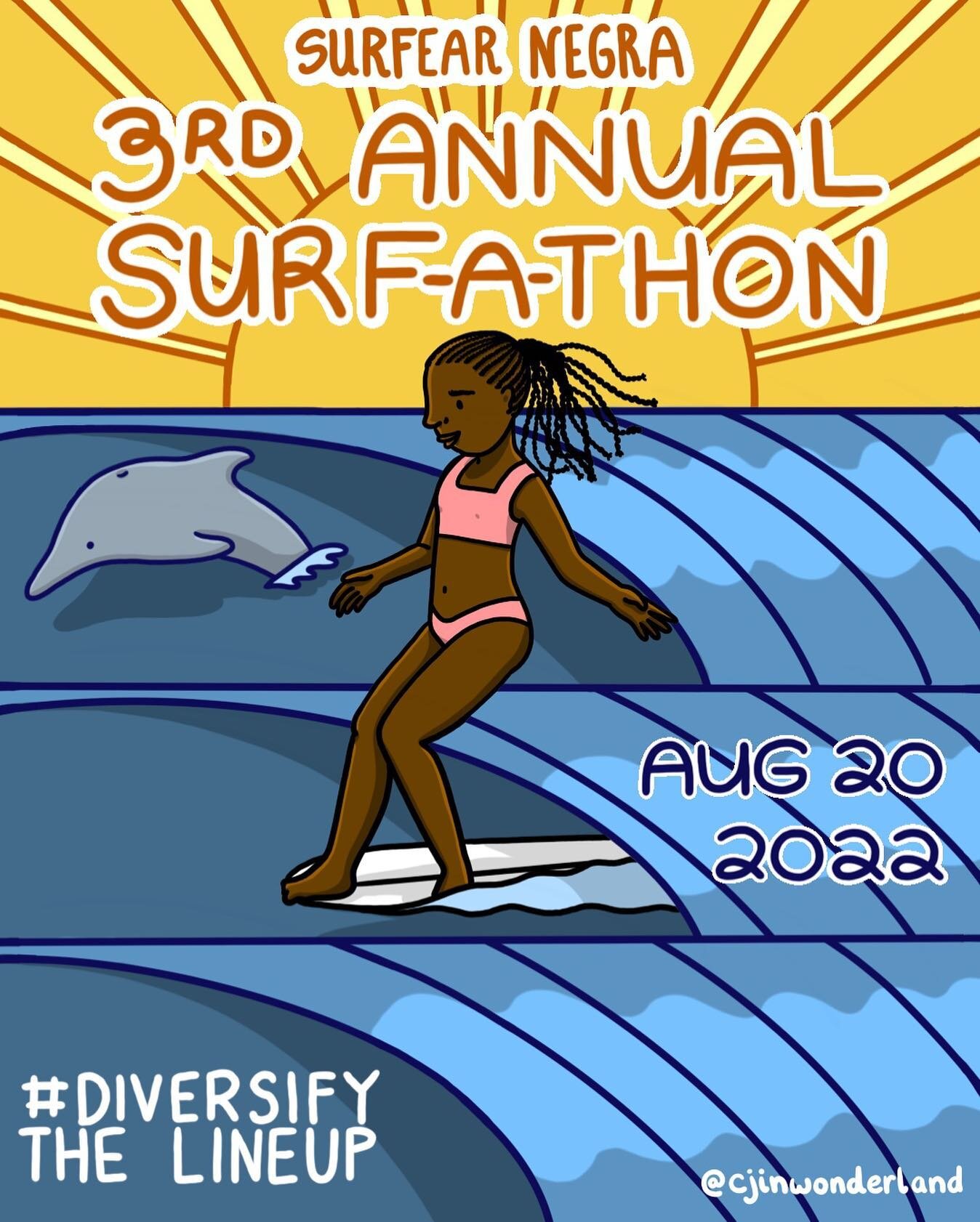 Fun one for @surfearnegra&rsquo;s 3rd Annual Surf-A-Thon, which is tomorrow!!! I believe they need more volunteers if anyone&rsquo;s in the area and wants to support 🌞 I&rsquo;ll be there volunteering and signing posters!
.
.
.
.
.
#surf #surfing #s