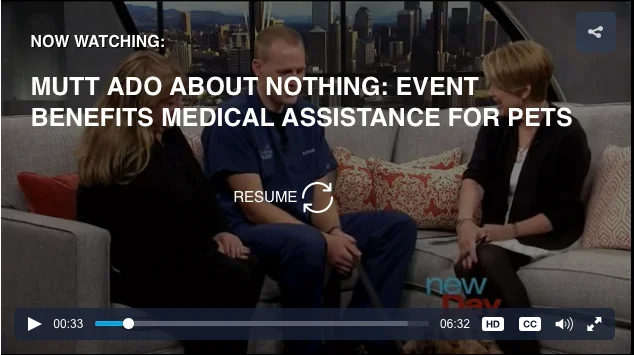 Frankie's Friends Development Director Virginia Piper with Dr. Peter Hetrick of BluePearl