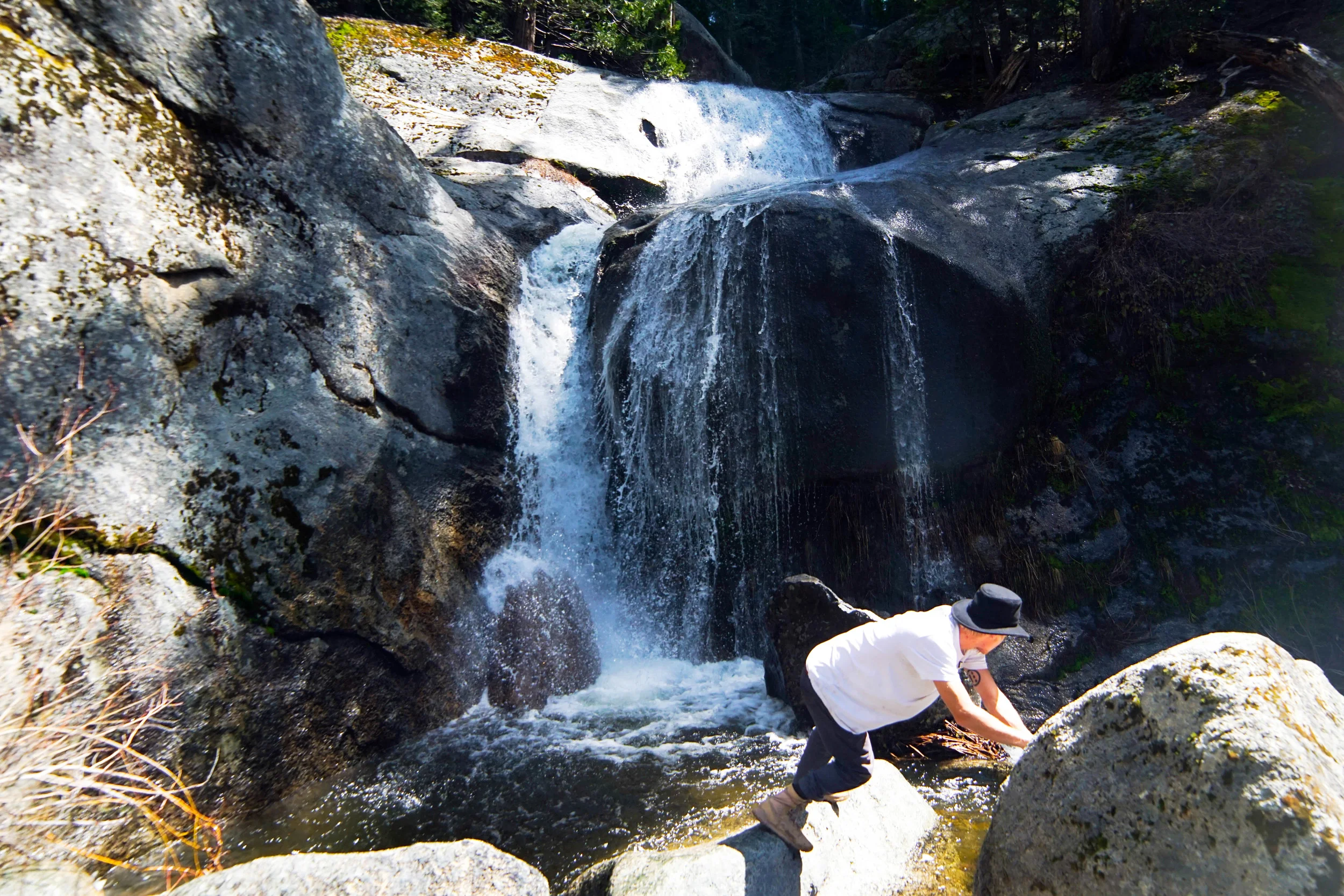 Traversing at the Upper Falls
