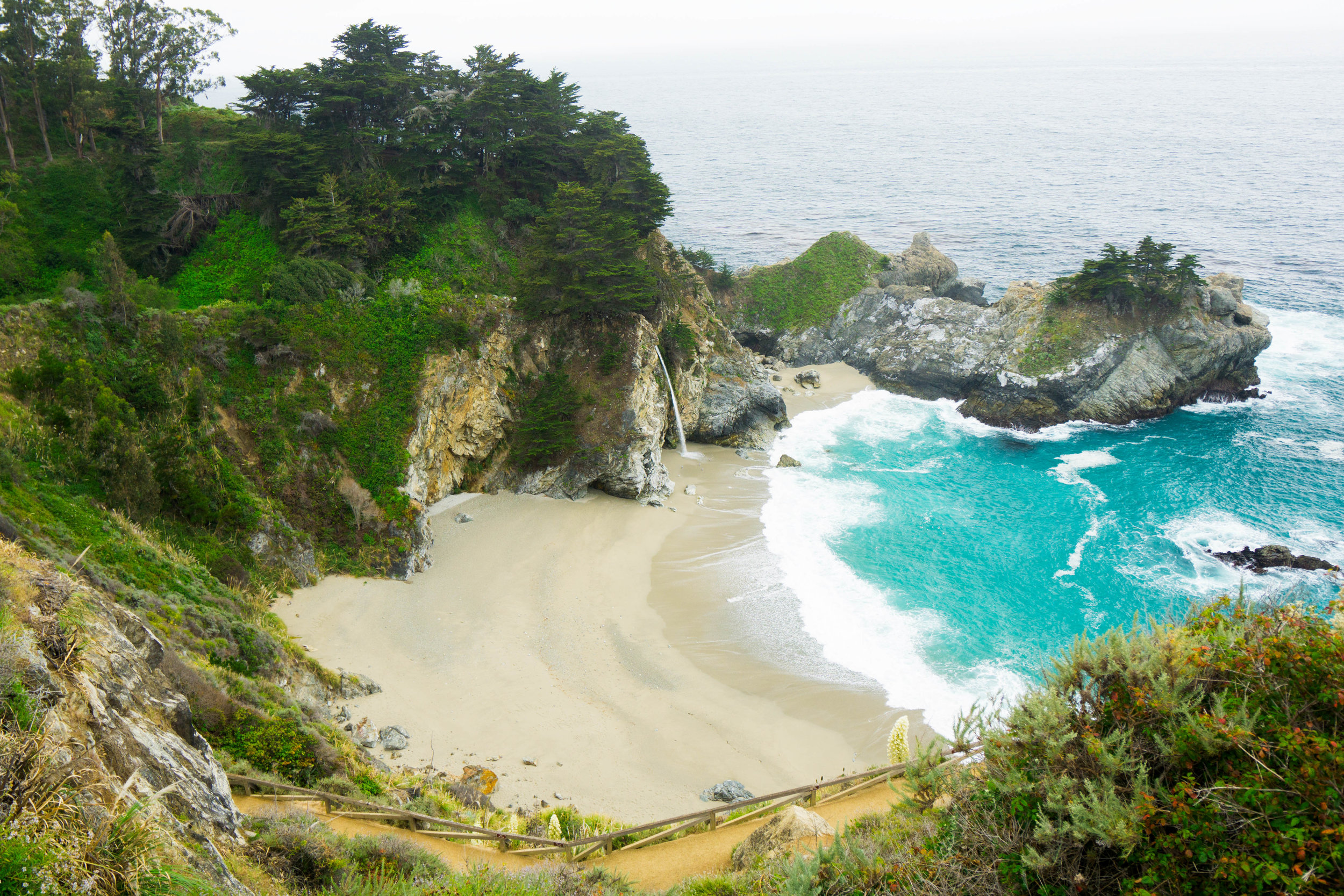 Stopped to enjoy the one-of-a-kind McWay Falls