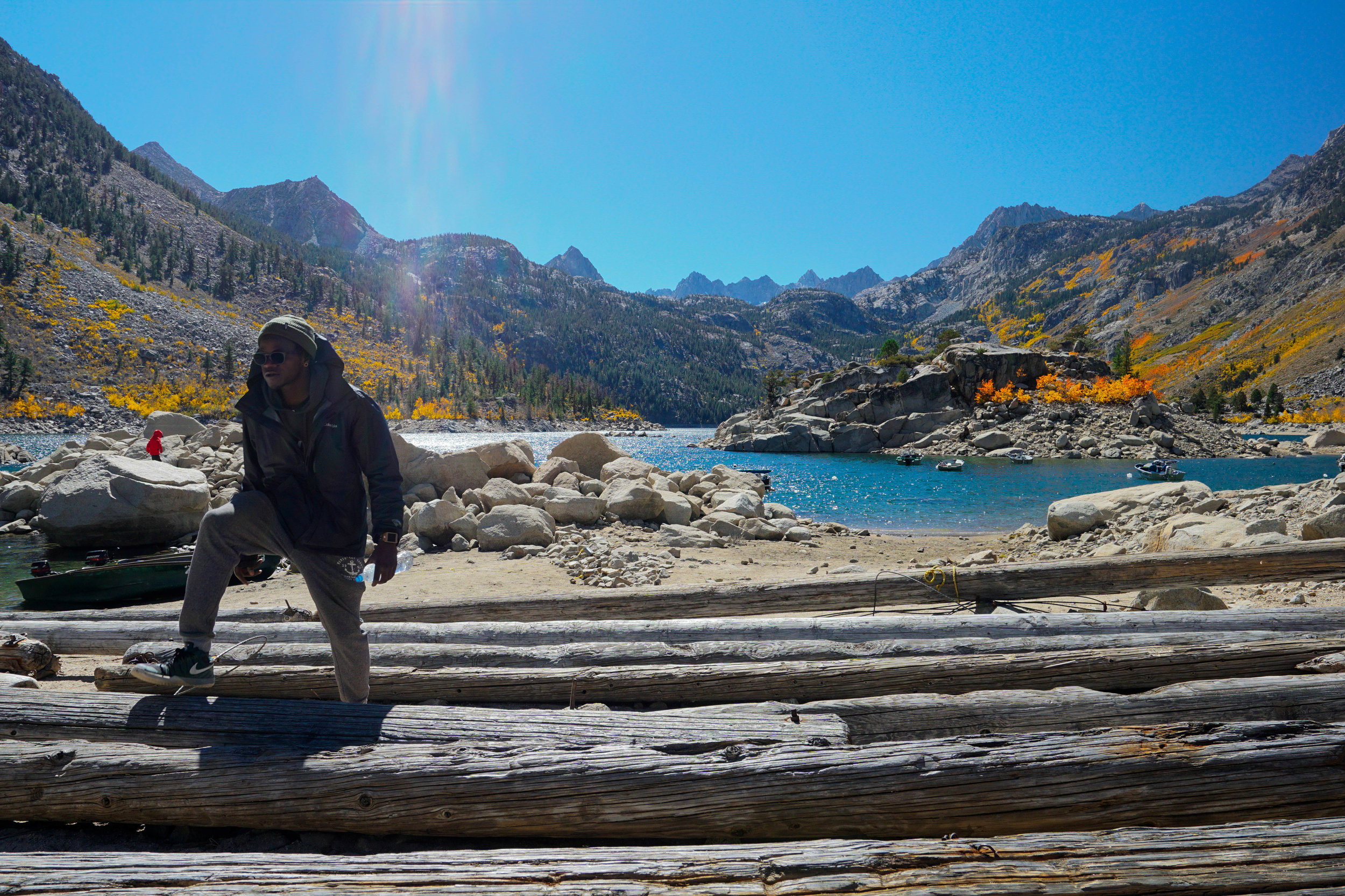 Hoppin' back to the car to search for North Lake.