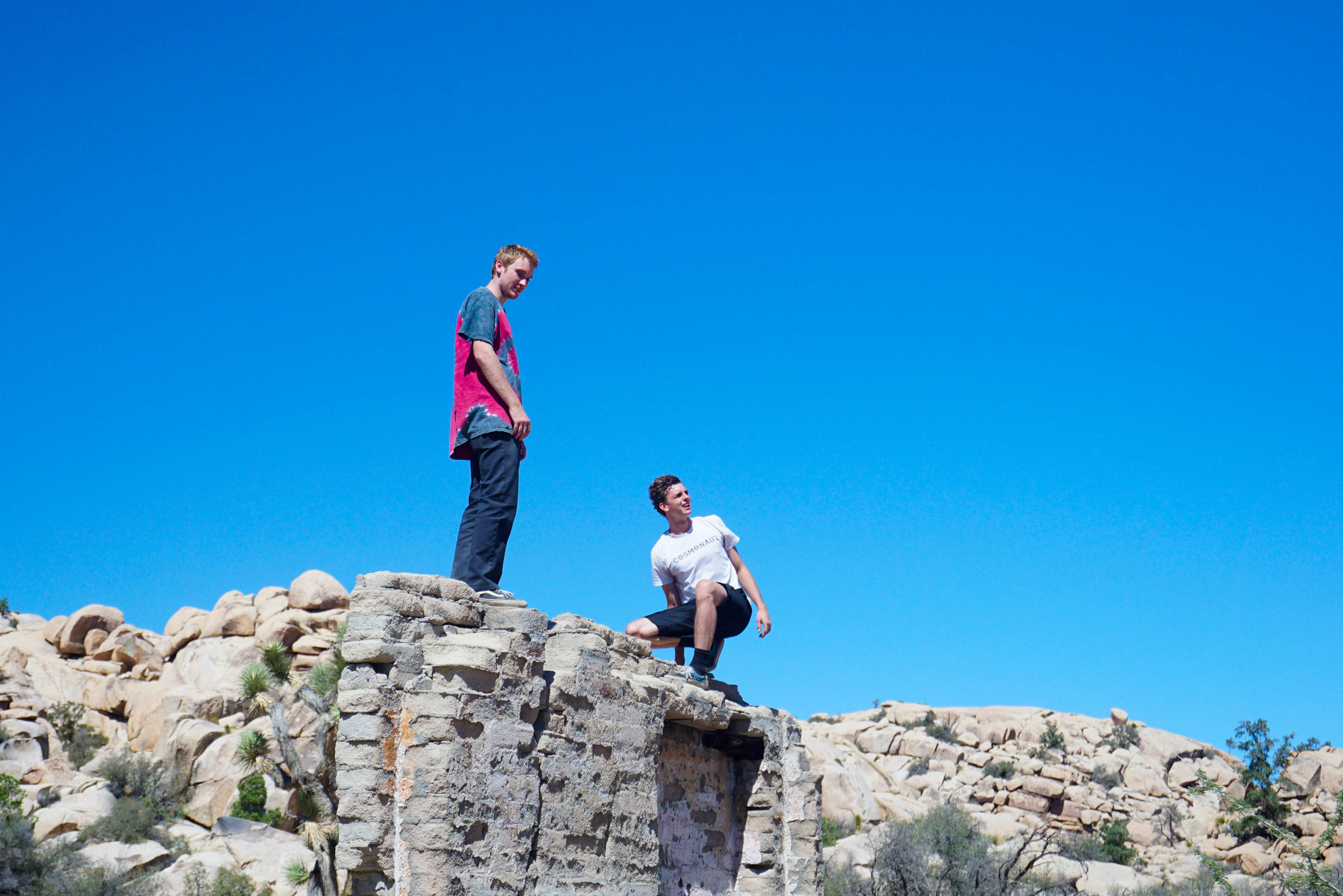 Whether its a cliff side or a decaying homestead wall, the Cosmonaut crew always finds a perch