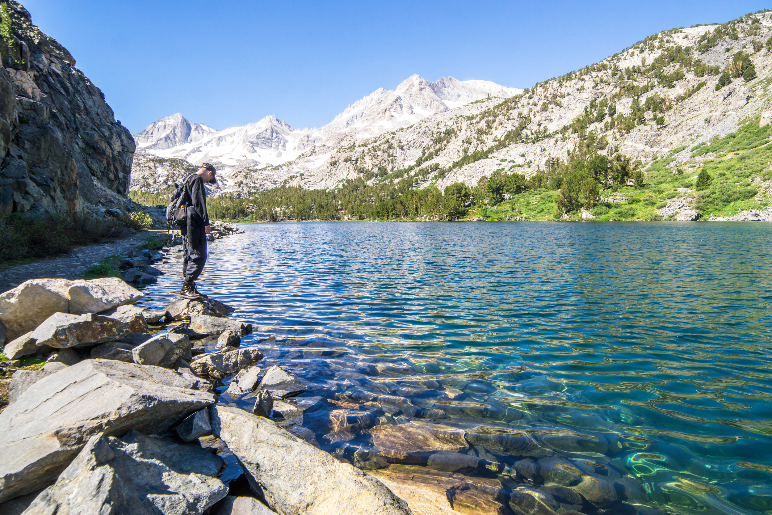 This trail extends deep into the Sierras, affording an escape from the more crowded day hiking trails. Not this trip, but another we'll be back to explore the possibilities even further.