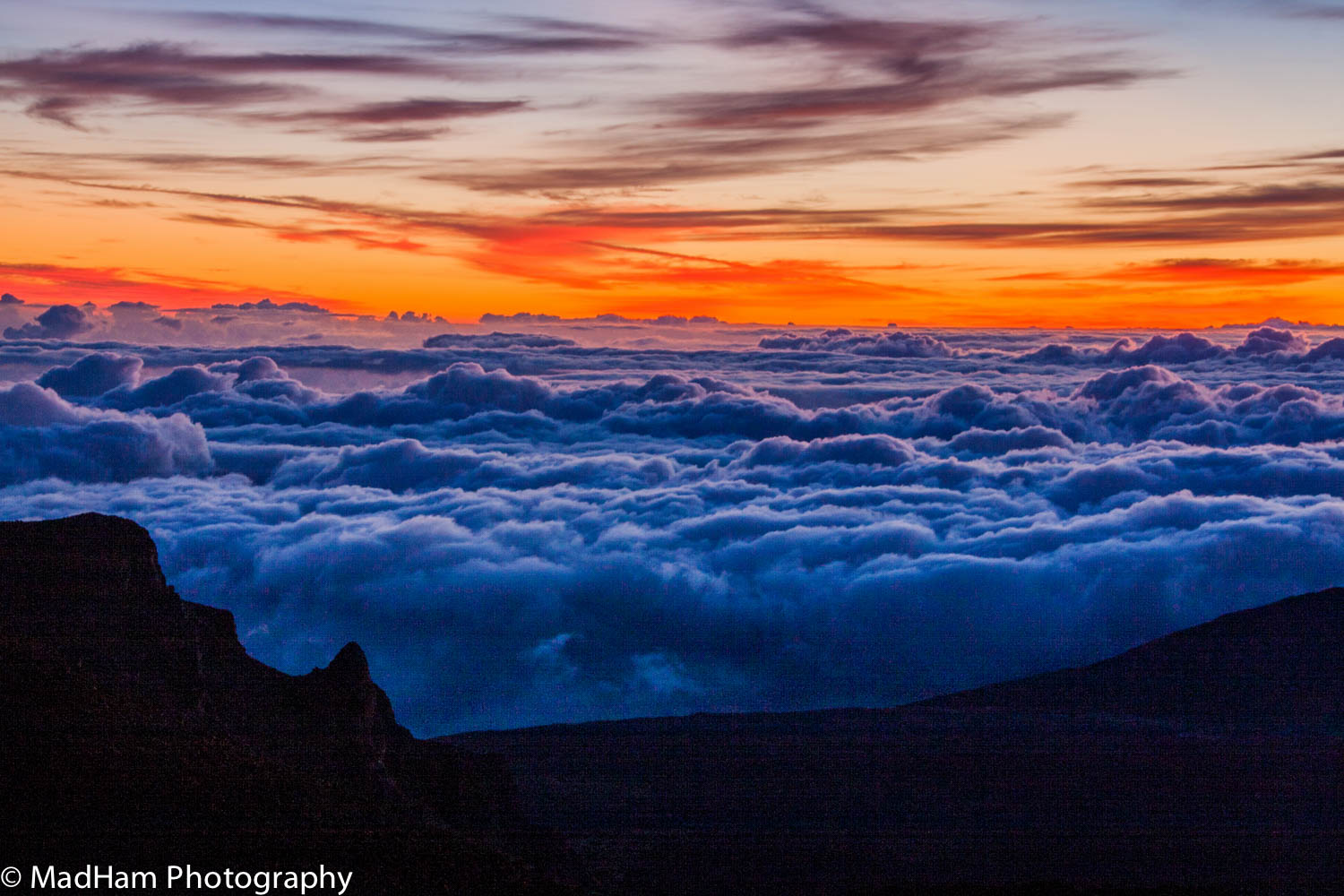 Fiery Sunset on the Volcano