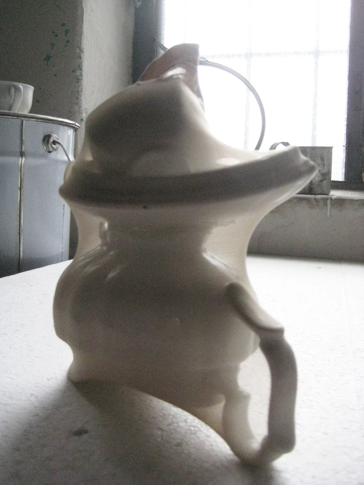 Discarded porcelain, epoxy, nylon