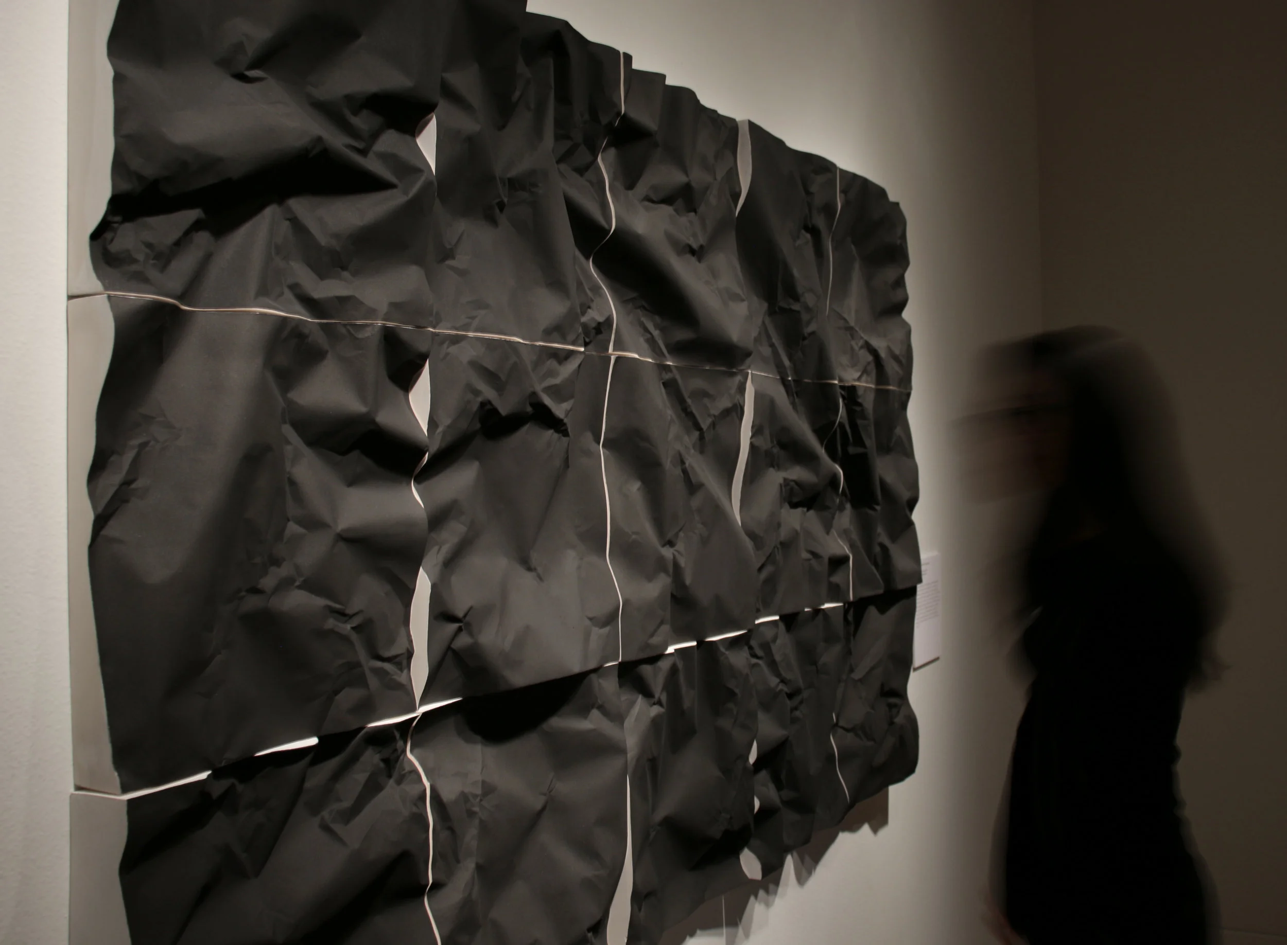 Cast porcelain and graphite 44 x 73 x 4”, 2018
