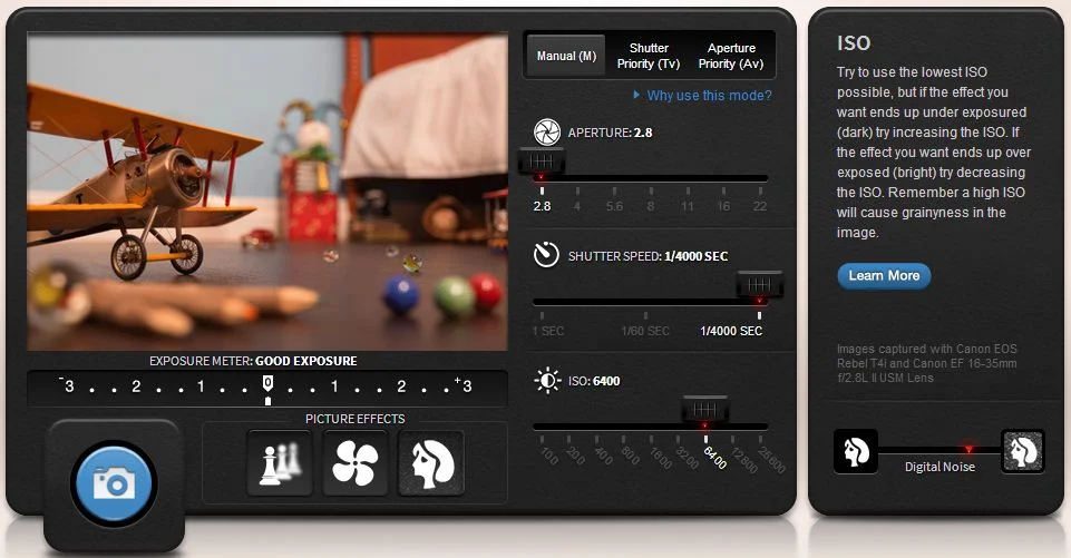 Camera Exposure Simulator — Kawartha Camera Club