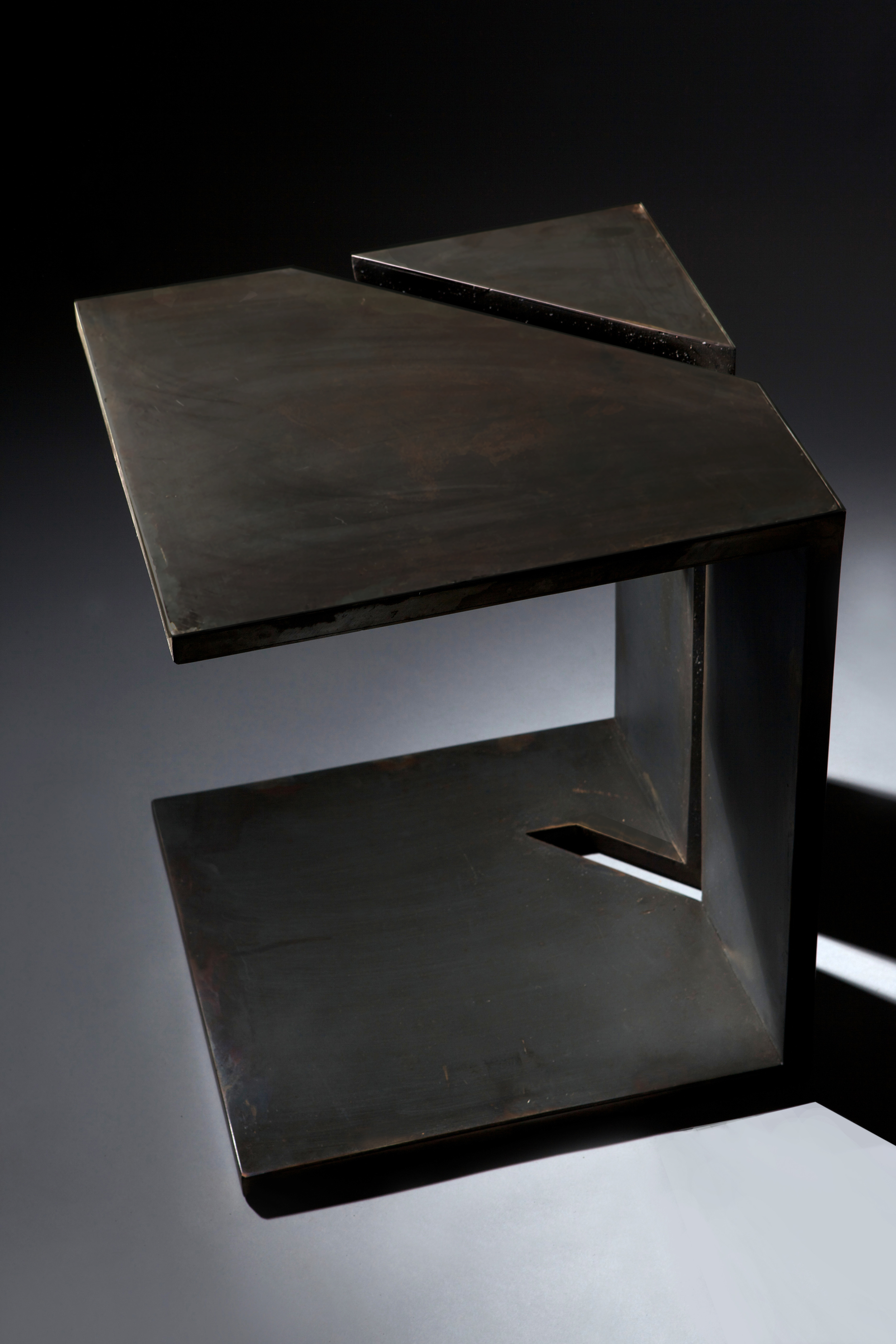  Sombra Table  Blackened Steel 