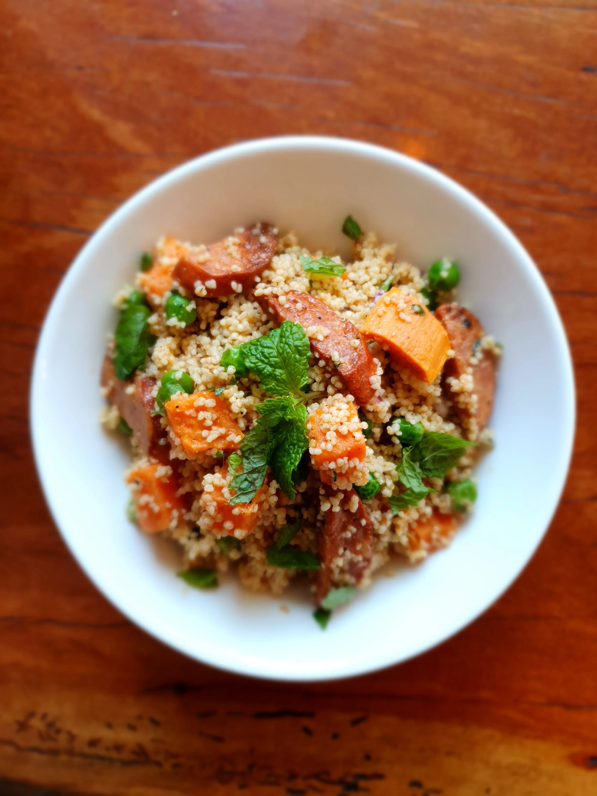 Chorizo cous cous & pea salad.jpg