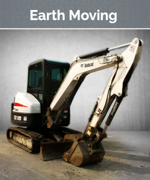 Backhoes and loaders, mini excavators, and skid steers are available. We have a wide assortment of attachments including buckets, shovels, and drills.