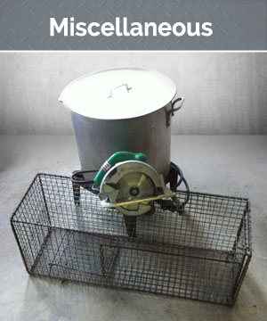 Items that don't readily fit our primary tools and equipment categories are available. If you have a task to complete, but don't know what is required, simply ask us. We rent items for pest control, parties, and more.