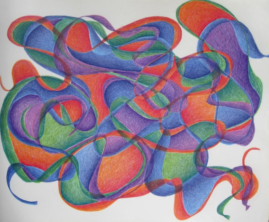  Coloured Lines #3, 2014  Julian Baslyk  Colour pencil  14x17 