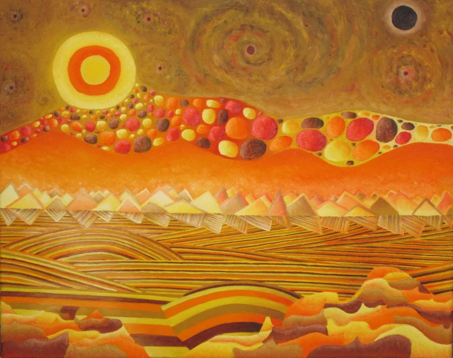  Galactic Scape  Oil on canvas   16x20”  SOLD 