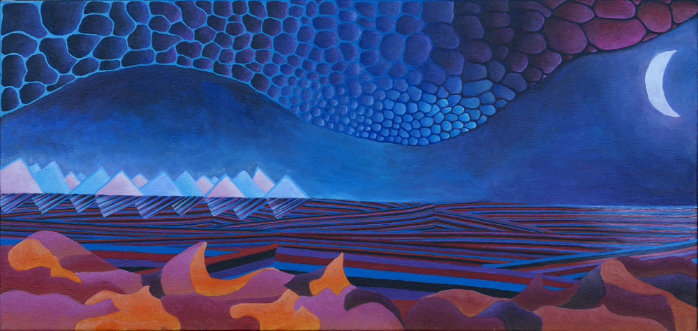 Nightly Movements #2, 2015 Acrylic on canvas 11x23
