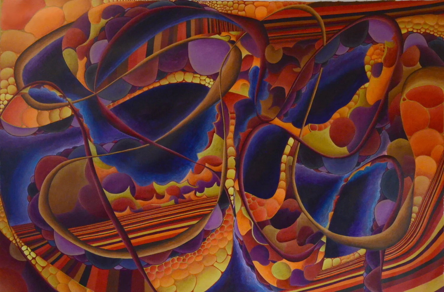  Dimensional Shift  Acrylic on linen canvas  40x60” 