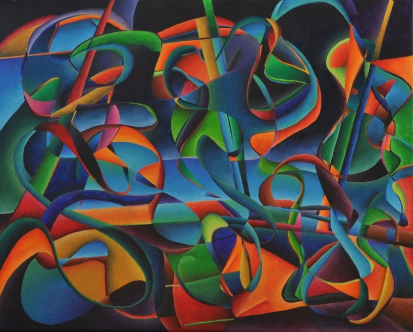  The Deflected Dimension  Acrylic on canvas  16” x 20”     