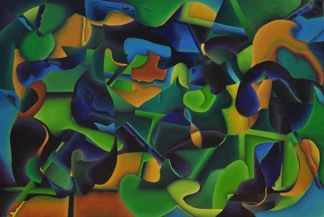  The Abstracted Dance  Acrylic on canvas  24” x 36” 