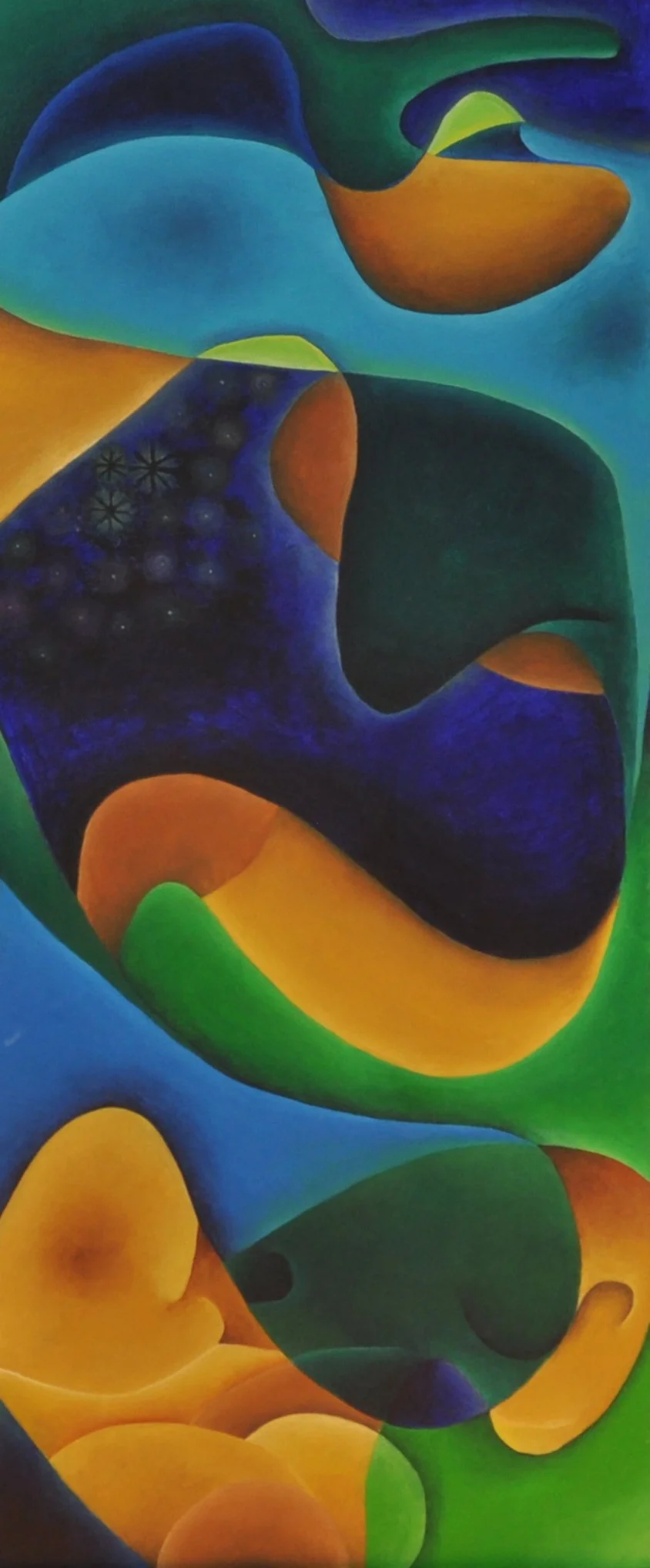  Cuddler  Acrylic on canvas  38x16”   