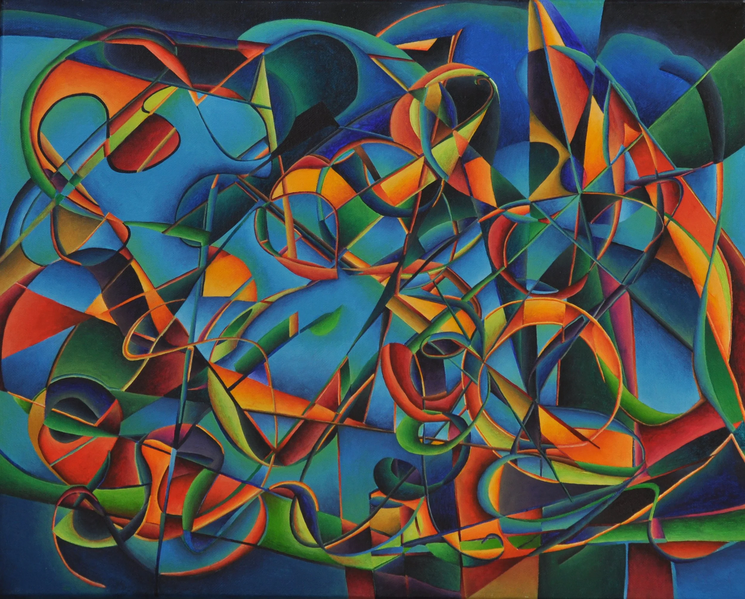  Rotated Amusement  Acrylic on canvas  16x20”   