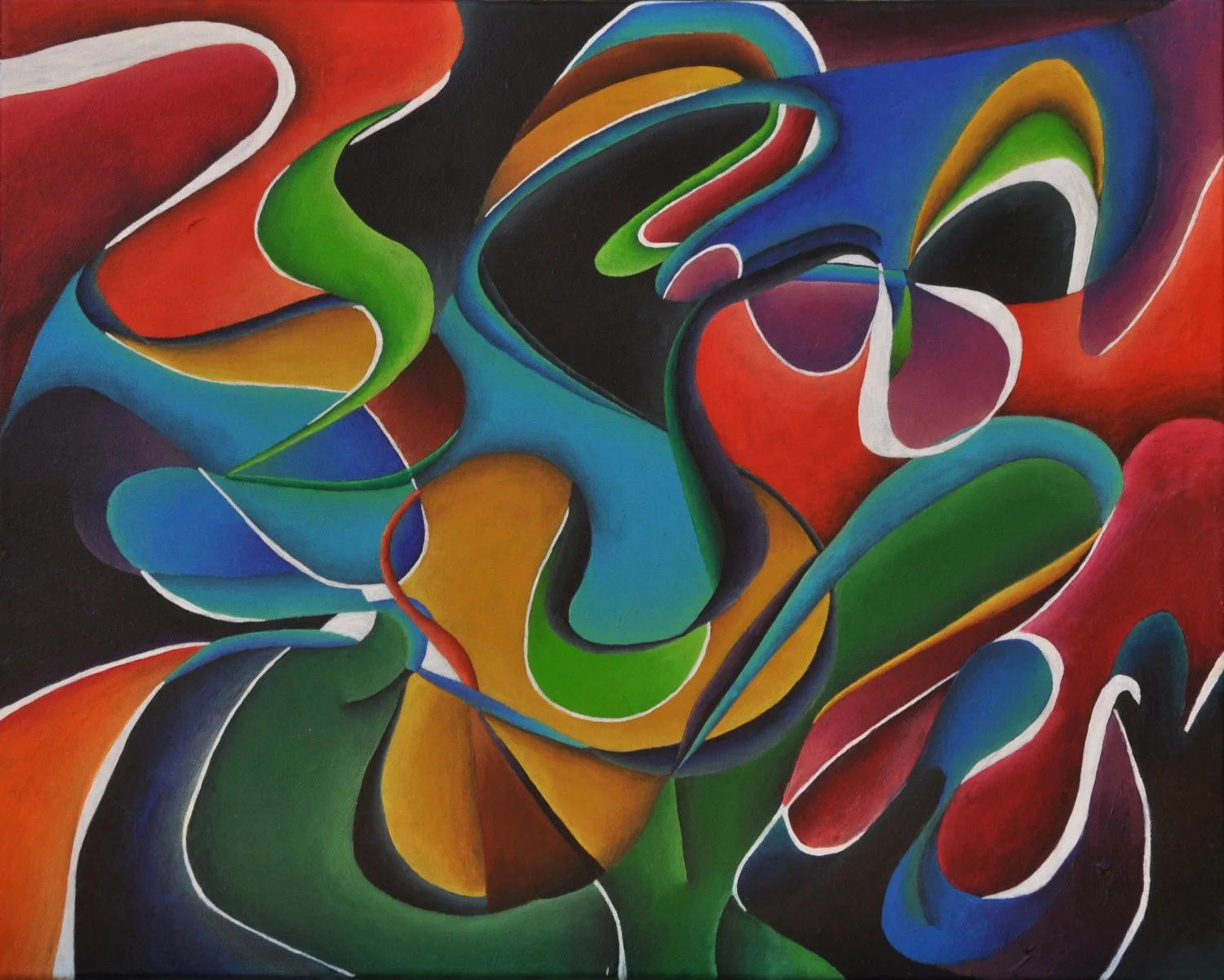  Abstract Extent  Acrylic on canvas  16x20”     