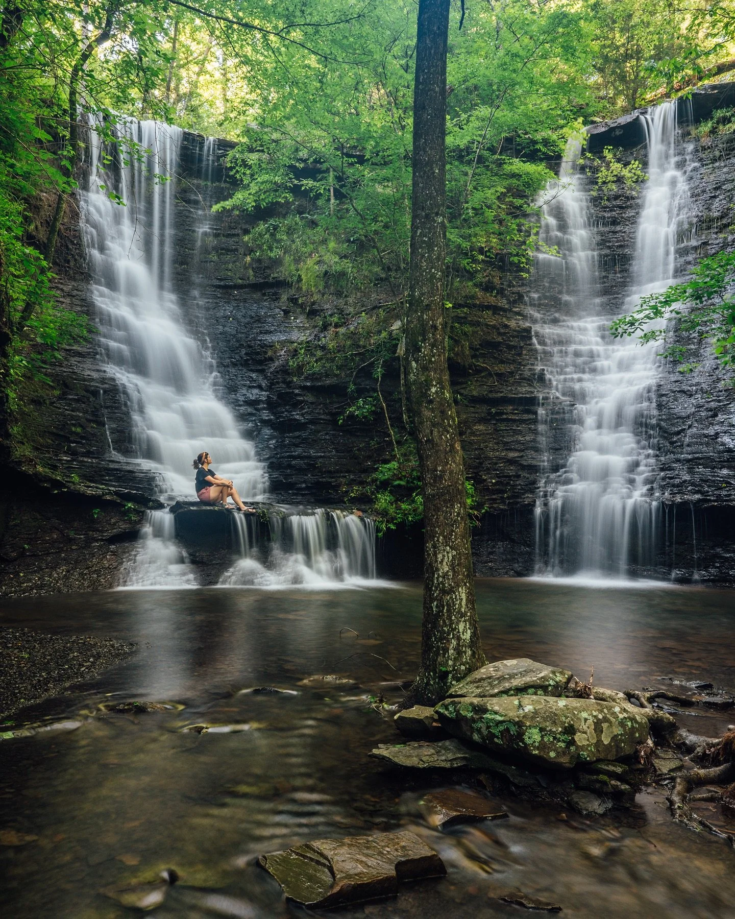A few scenes from down at Wildman Twin Falls over the weekend with @lifeasmc - Thankful for June waterfall chasing this year in Arkansas and to the person or people who put up the ropes down to this beautiful hollow πβ¨