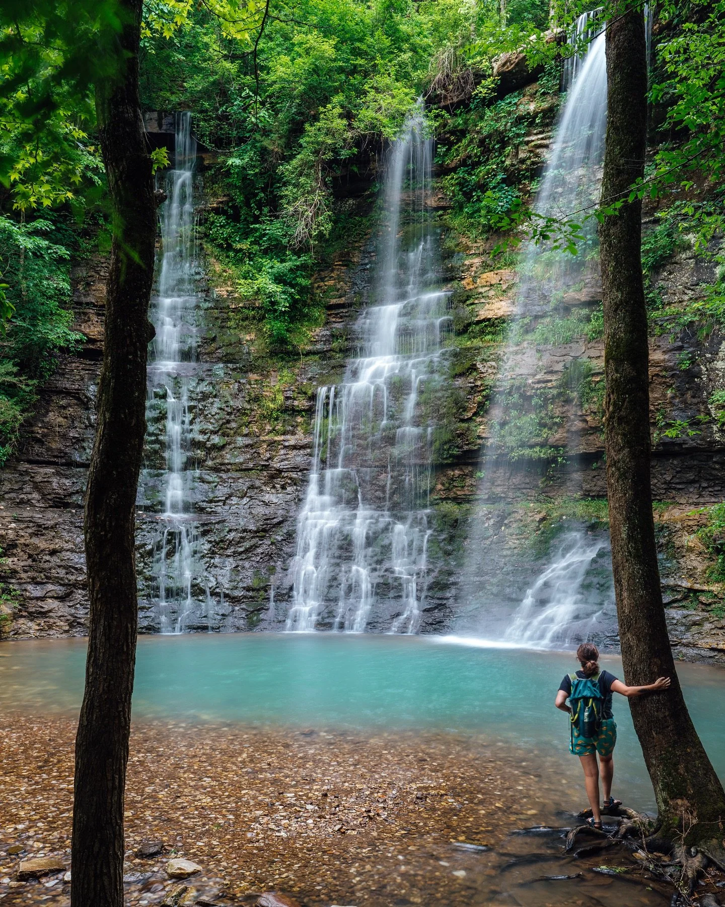 Dwindling flow down at Twin / Triple falls this evening…thankfully there is more rain on the way π§οΈ
π Twin / Triple Falls, Camp Orr, Buffalo National River, Arkansas