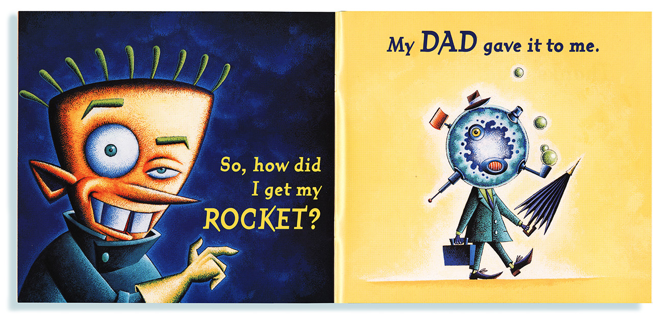 Dean Gorissen Illustration-I  got a Rocket! My Dad