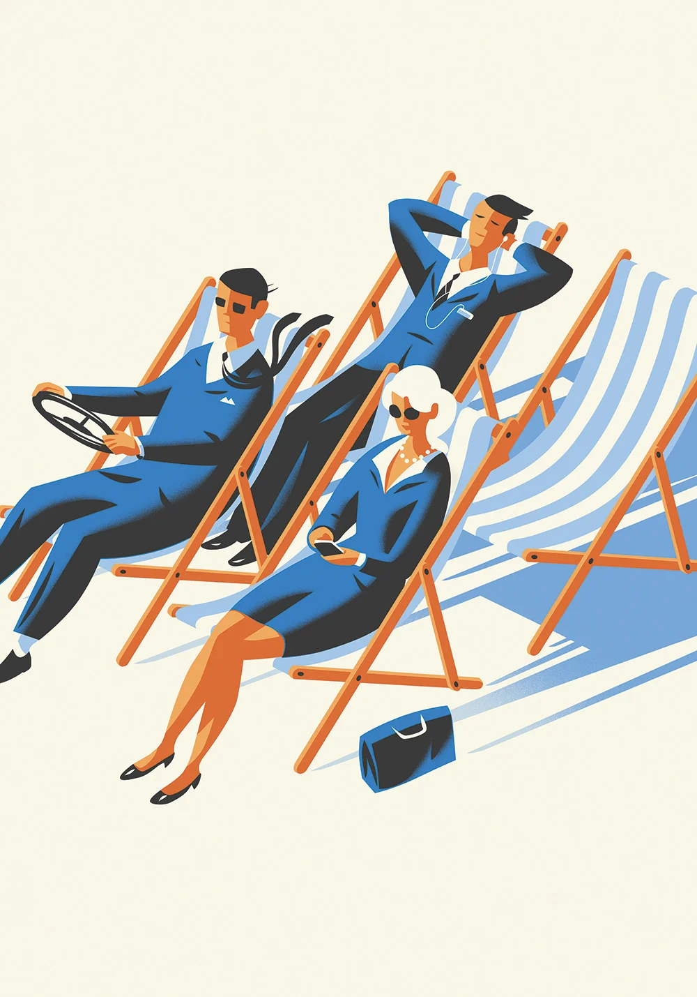 Driving Deckchairs deco poster illustration-Dean Gorissen.jpg.jpg