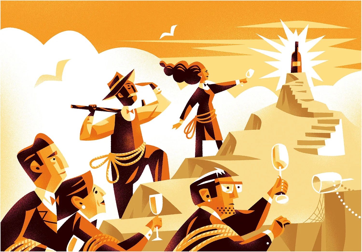 Mountain climbing sommeliers illustration-Dean Gorissen.jpg
