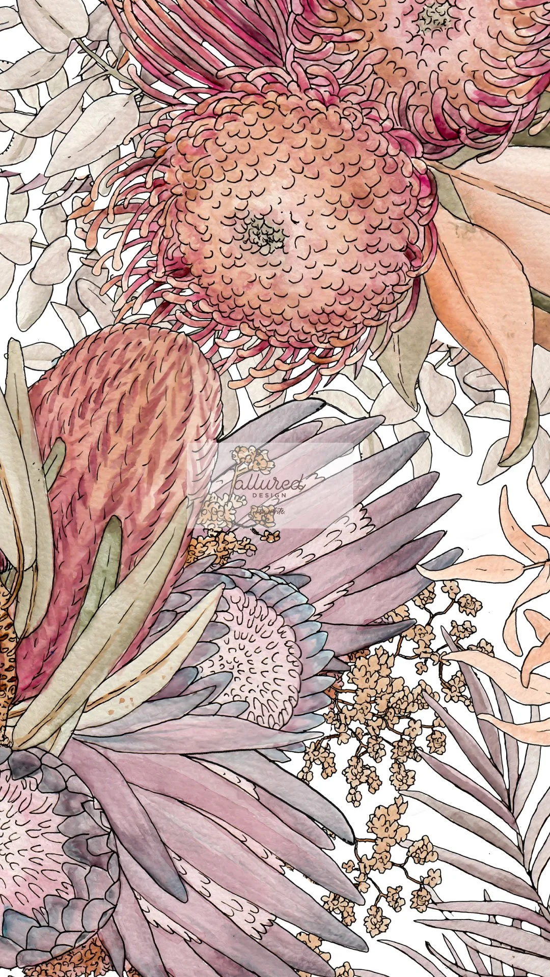 Sunset Blooms Florals Pattern